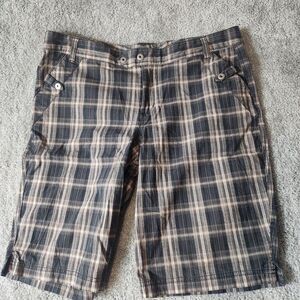 Columbia Shorts Womens Size 10 Blue Plaid Checked Multicolored Casual Wear